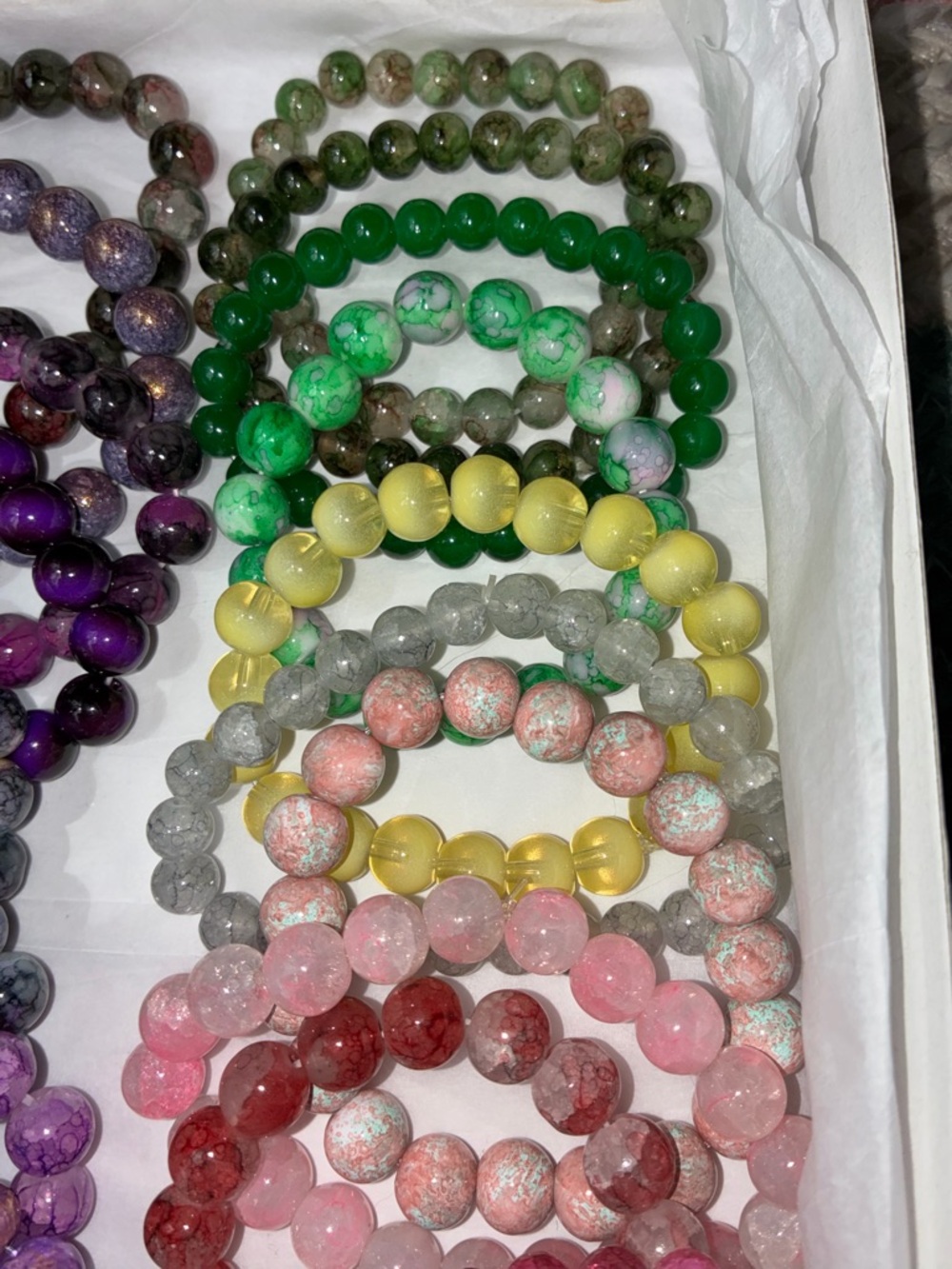 PICK ONE ☝️ Colorful GLASS BEADED Stretch Bracelet - Multi-Color Options - Picture 4 of 9